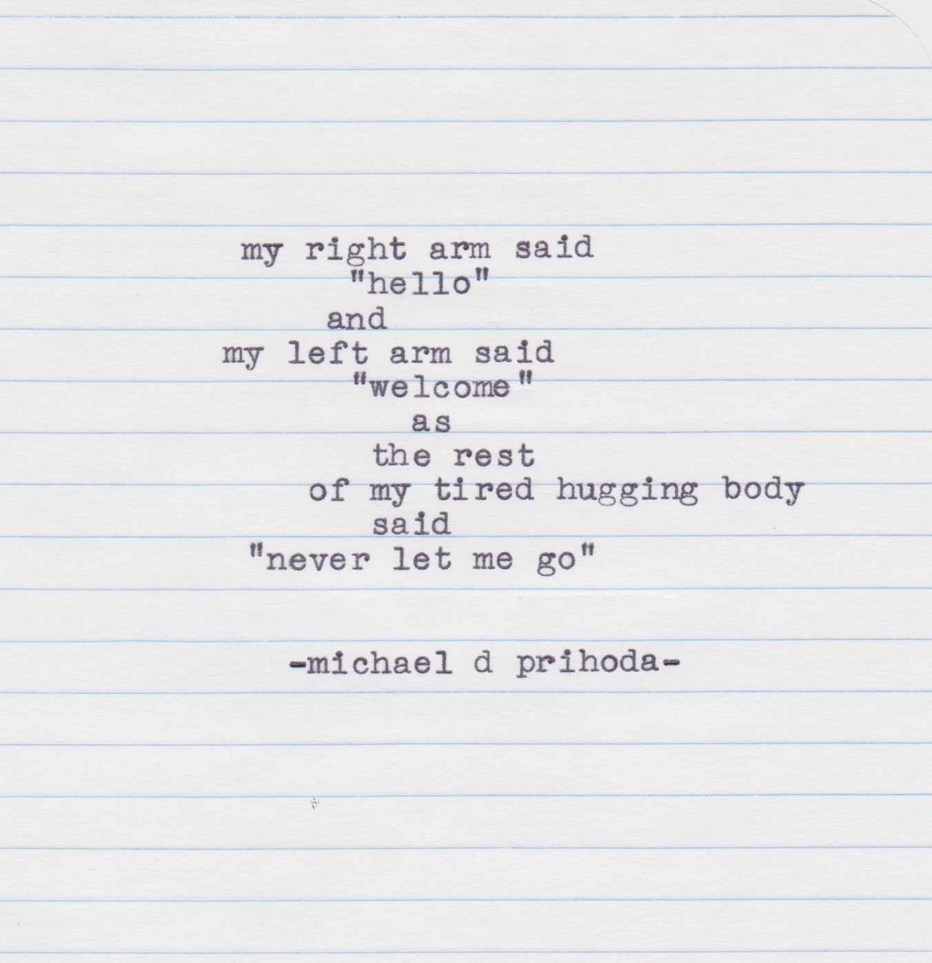 Typewriter Poems – Page 5 – Michael Prihoda